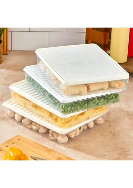 2'li Şeffaf Saklama Kabı 2x2,5 Lt BGMT2225 Mikrodalga Buzdolabı ve Dondurucu Uyumlu Düzenleyici modelleri