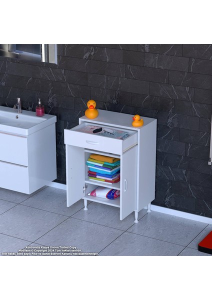 55 x 88 x 32,5 Cm’lik 1 Çekmece 1 Kapak 2 Raf 3 Gözlü Organizatör Mutfak Dolabı Çok Amaçlı Dolap fırsatları
