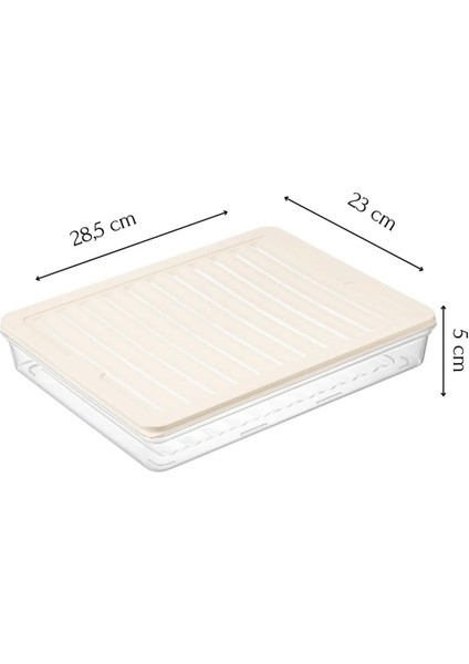 2'li Şeffaf Saklama Kabı 2x2,5 Lt BGMT2225 Mikrodalga Buzdolabı ve Dondurucu Uyumlu Düzenleyici modelleri