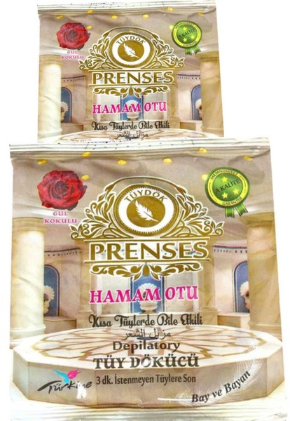 Gül Kokulu Tüy Dökücü Hamam Otu Tozu 200 Gr. 2'li Paket