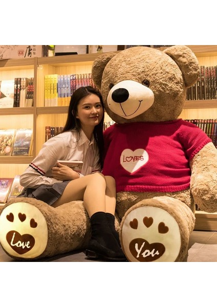 [160CM Dev] Teddy Bear Peluş Bebek | Oda Dekorasyonu Ayı Koltuk Yastığı (Yurt Dışından)
