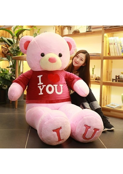 100CM Teddy Bear Peluş Bebek Yastık Orta Büyük Yastık Uyku Arkadaşı Şifa Hediyesi (Yurt Dışından)