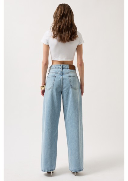 Düşük Bel Straight Mavi Jean indirimleri