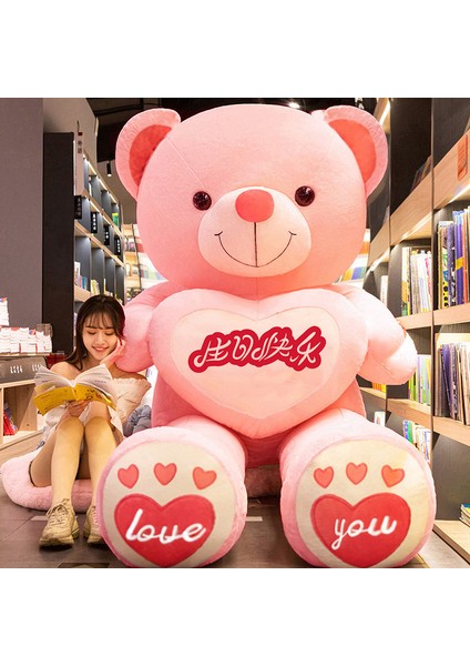 100CM Teddy Bear Peluş Bebek Yastık Orta Büyük Yastık Uyku Arkadaşı Şifalı Bebek (Yurt Dışından)
