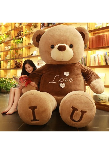 100CM Teddy Bear Peluş Bebek Yastık Orta Büyük Yastık Uyku Arkadaşı Şifa Hediyesi (Yurt Dışından)
