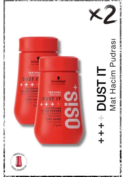 Schwarzkopf-Osis Dust It Güçlü Tutuş Mat Hacim Saç Pudrası 10 gr x 2 Adet