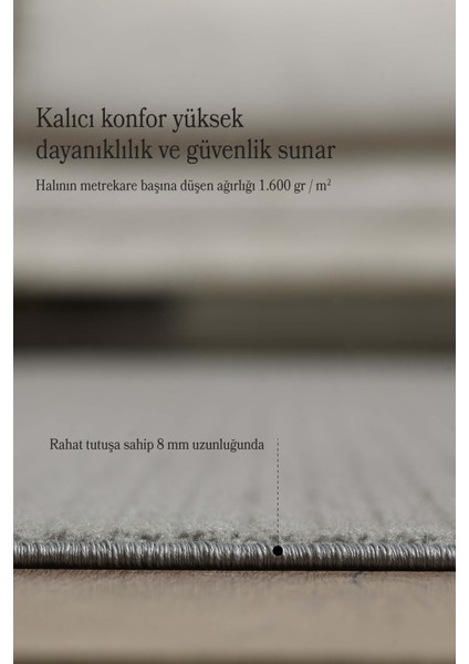 Modern Halı Özel Kesim Halı Kolay Temizlenebilir Halı Salon Halısı Mutfak Halısı Yolluk Gri Halı