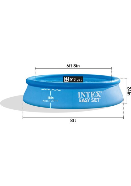 Intex Easy Şişme Aile Havuzu 244*61 cm (28106) modelleri