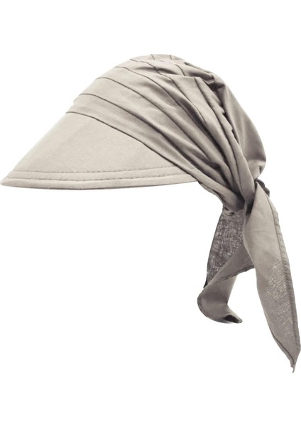 Safari Şapka Bağlamalı Siperli Bandana Plaj Şapkası Camel