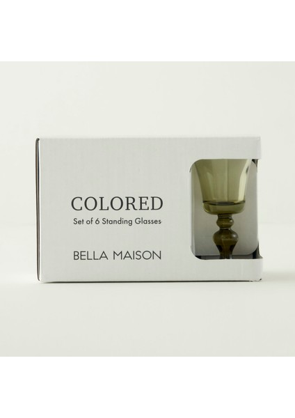 Colored 6'lı Ayaklı Kahve Yanı Su Bardağı Yeşil (47 Cc) fırsatları