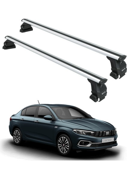 Fiat Egea 2015–2025 Oluksuz Üst Tavan Portbagaj Taşıyıcı Ara Atkısı Toros Serisi Pro 4 Gri