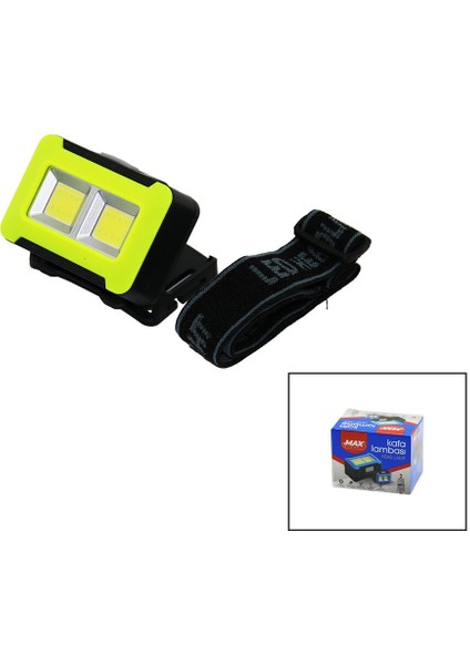 Pilli 3W Cob LED Kafa Lambası Fener 3-Kademe Işık Ayarı - Flaşör 4.5V 150LÜMEN (5051)