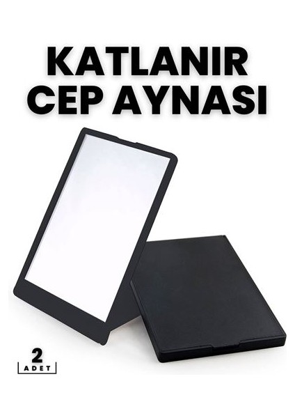 Katlanabilir Mini Çanta Aynası 2'li Set