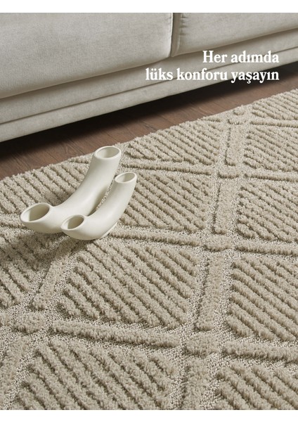 Modern Halı Özel Kesme Halı Salon Halısı Mutfak Halısı Yolluk Kolay Temizlenebilir Halı Bej Halı