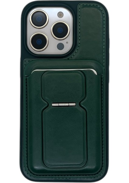 iPhone 16 Pro Uyumlu Standlı Kartlıklı Magsafe Wireless Şarj Özellikli Deri Cüzdan Kılıf fırsatları