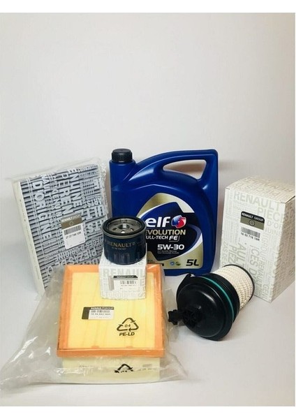 Renault Megane Iv 1.5 Dci Filtre Seti ve 5W30 Motor Yağı