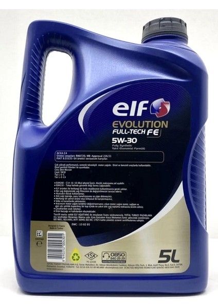 Evolution Fulltech Fe 5W-30 - 5 Litre Tam Sentetik Dpfli Motor Yağı fiyatları