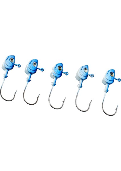 Jighead - Zoka - Kurşunlu Olta İğnesi - (XH-A 11) - Mavi Beyaz - 8 gr modelleri