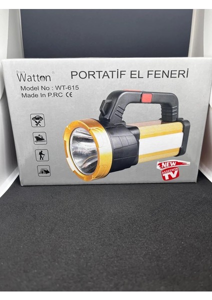 WT-615.1 - 6 Mod Özelliği - Şarjlı El Feneri Projektör Tipi (Mercamp)