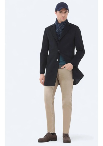 Deve Tüyü Slim Fit Denim Pamuk Karışımlı Pantolon modelleri