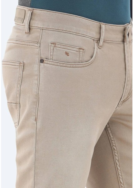 Deve Tüyü Slim Fit Denim Pamuk Karışımlı Pantolon fırsatları