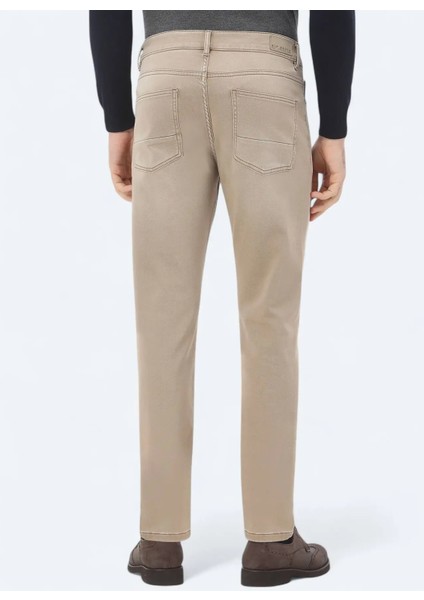 Deve Tüyü Slim Fit Denim Pamuk Karışımlı Pantolon indirimleri