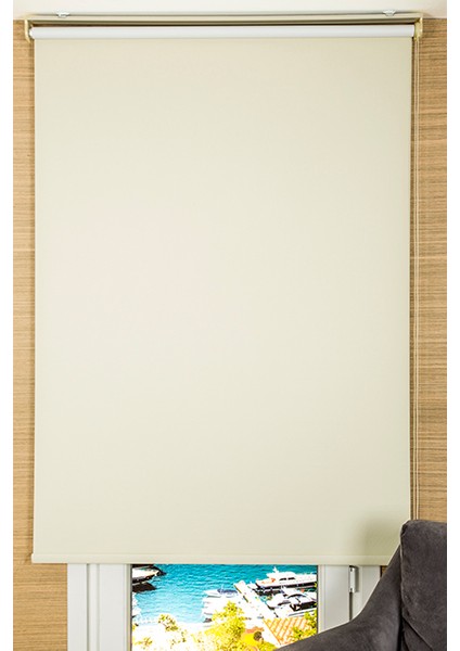 Krem BMA Serisi (BMA7005) Blackout Metal Kasa Stor Perde Kalın Işık Geçirmez