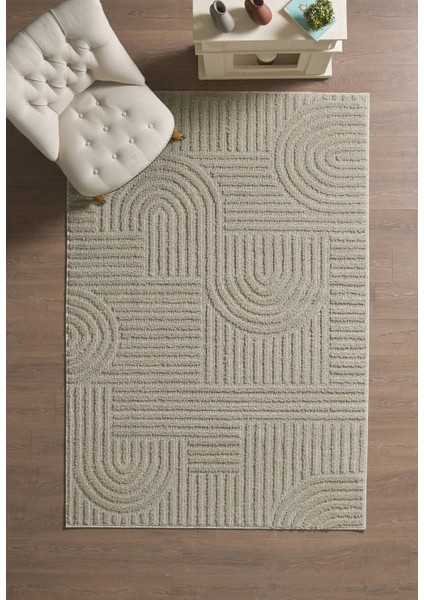 Modern Desen Özel Kesim Halı Salon Halısı Mutfak Halısı Yolluk Bej Halı Kolay Temizlenebilir Halı