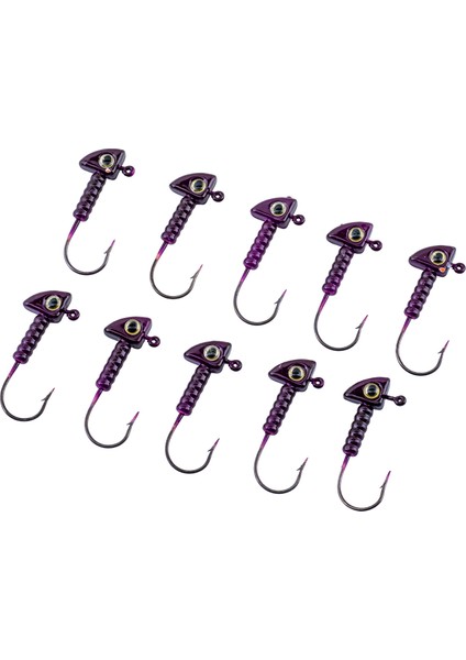Jighead - Zoka - Kurşunlu Olta Iğnesi - (Xh-A 06) - Mor - 7 gr - 10 Adet