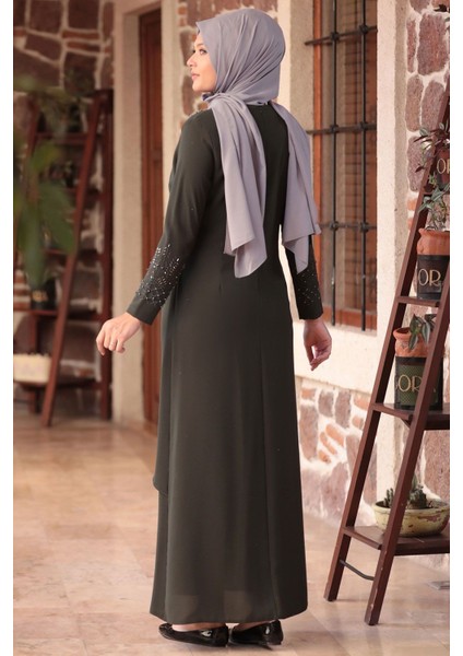 Bahar Tesettür Abiye Haki modelleri