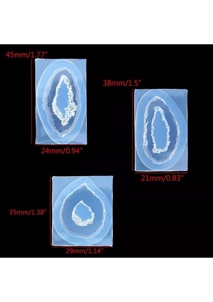 Reçine Kolye Küpe Silikon Epoks Reçine Kalıp Kolye - KOD:117 modelleri
