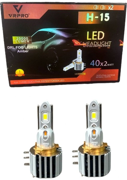 Vr Pro H15 Turuncu Beyaz LED Far Ampülü
