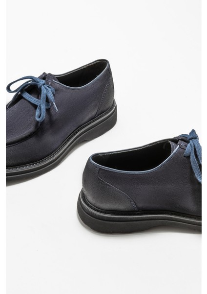 Lacivert Deri Erkek Günlük Ayakkabı fırsatları