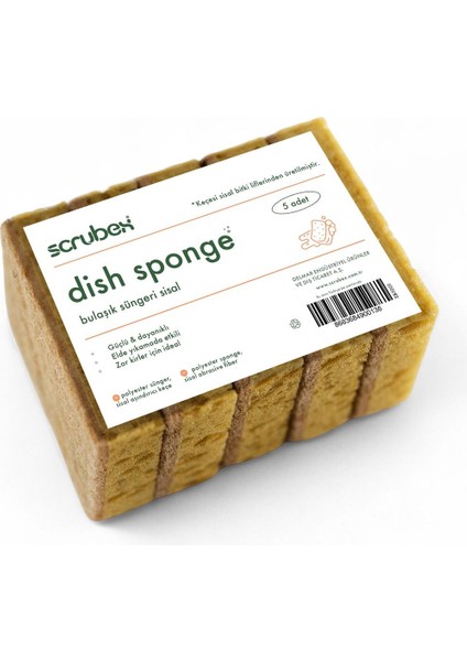 Sisal 5’li Bulaşık Süngeri SB1001