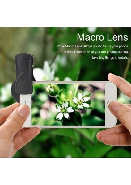 37MM 0.45X Geniş Açı Lens + Makro Lens 2'si 1 Arada Cep Telefonu Lens Kiti