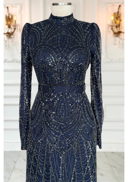 Gülce Tesettür Abiye Lacivert indirimleri