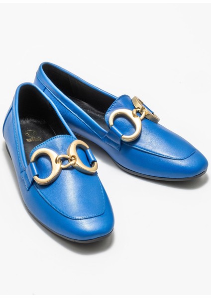 Mavi Deri Kadın Loafer