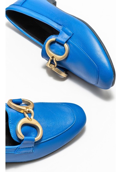 Mavi Deri Kadın Loafer