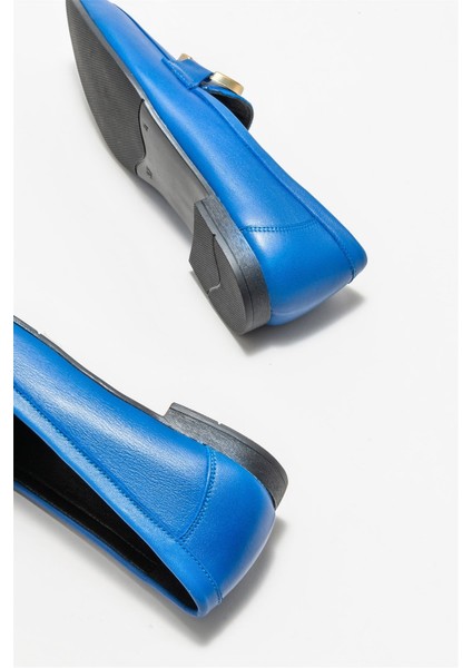 Mavi Deri Kadın Loafer