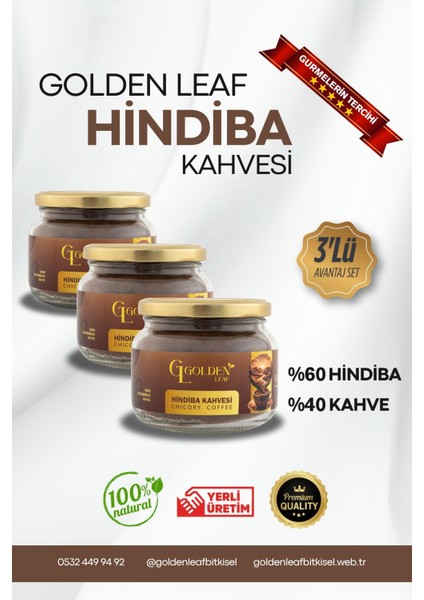 Detox Hindiba Kahvesi 1 Aylık - (60 Kullanım) Net 150GR(3'LÜ)