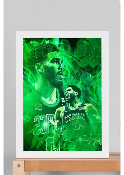 Jayson Tatum Çerçeveli Tablo - Basketbol Nba Posteri Tablo