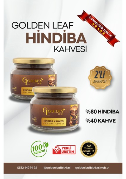 Detox Hindiba Kahvesi 1 Aylık - (60 Kullanım) Net 150GR(2'LI)