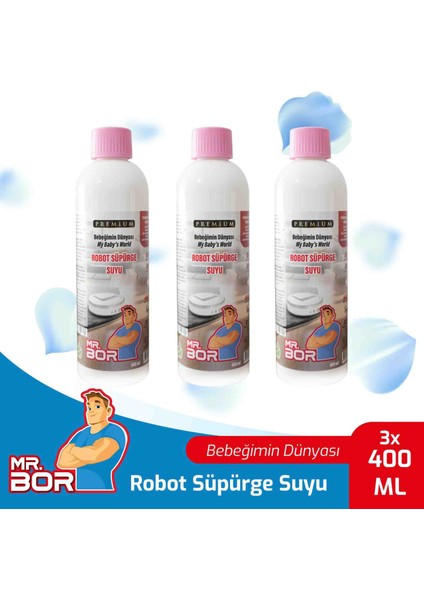 Mr. akıllı Robot Süpürge Suyu 400 ml Bebeğimin Dünyası x 3
