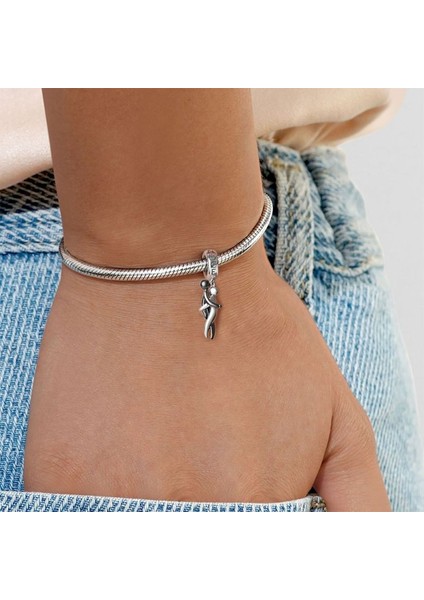 Aşk Romantik Kucaklaşma Charm, 925 Ayar Gümüş