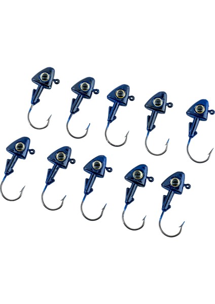Jighead - Zoka - Kurşunlu Olta İğnesi - (XH-A 07) - Mavi - 8 Gr - 10 Adet