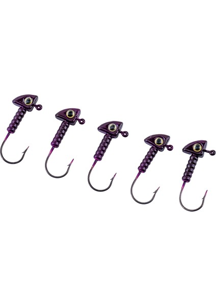 Jighead - Zoka - Kurşunlu Olta İğnesi - (XH-A 06) - Mor - 7 Gr - 5 Adet