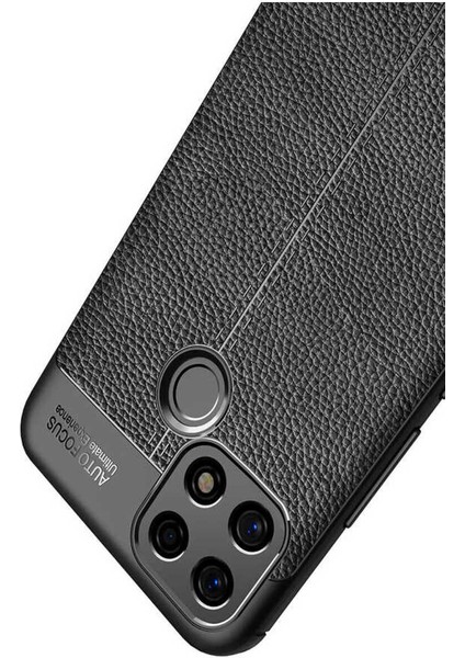 Oppo A15S Uyumlu Deri Görünümlü Kılıf