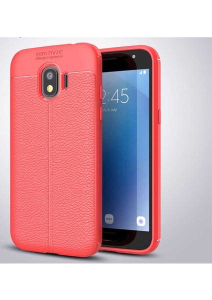 Samsung Galaxy J2 Pro 2018 Uyumlu Deri Görünümlü Kılıf