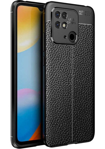 Xiaomi Poco C40 Uyumlu Deri Görünümlü Kılıf