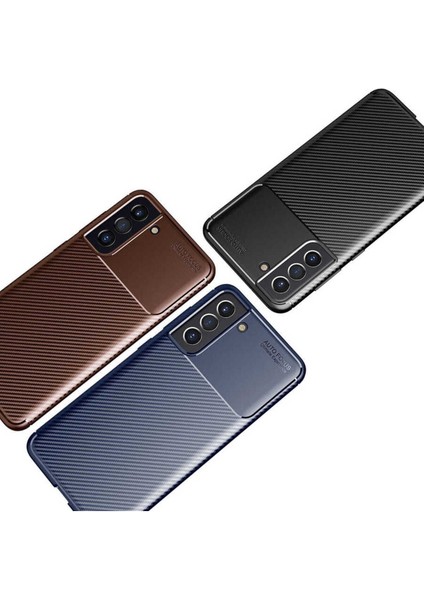 Samsung Galaxy S21 Fe Kılıf Karbon Fiber Görünümlü Ultra Ince Carbon Case